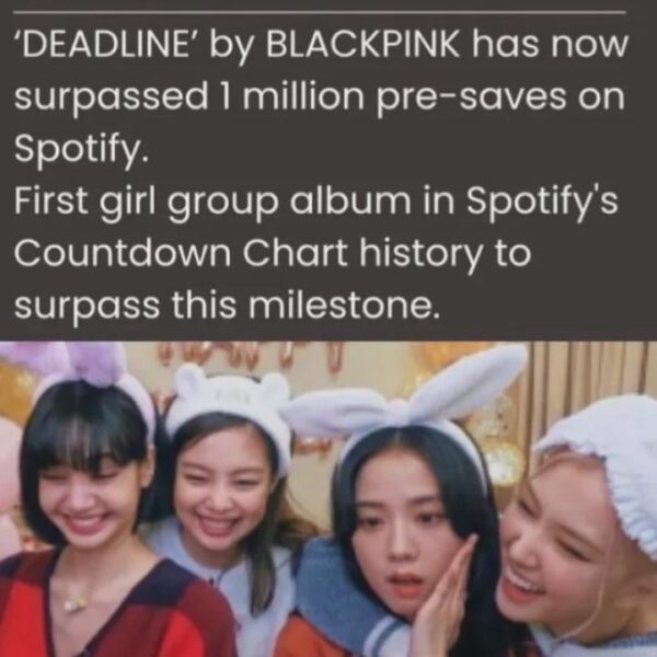 260222 Blackpink has now surpassed 1 million pre saves on Spotify