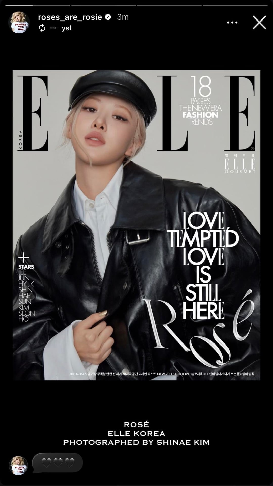 260218 ROSÉ IG Story Update