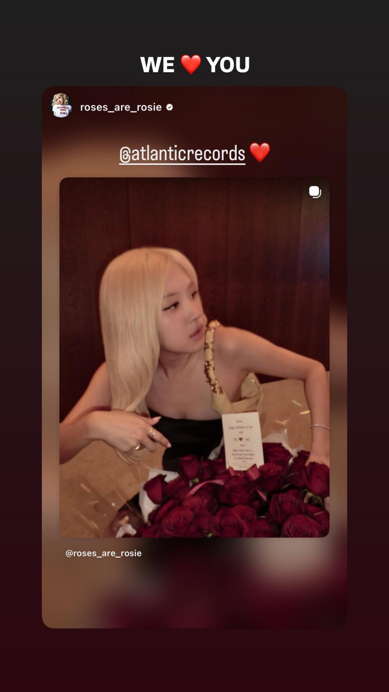 260213 Atlantic Records IG Story Update w/ ROSÉ