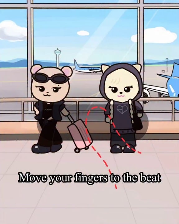 260313 BLACKPINK CHARACTER PLUSH KEYRING 'GO' DANCE