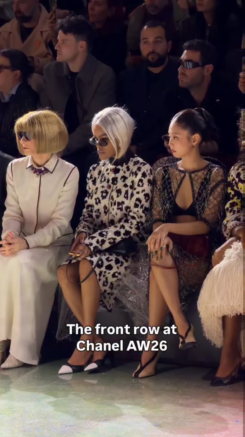 260309 Jennie w/ Anna Wintour, Teyana Taylor, Olivia Dean, Margot Robbie & Lily-Rose Depp @ CHANEL Paris Fashion Week