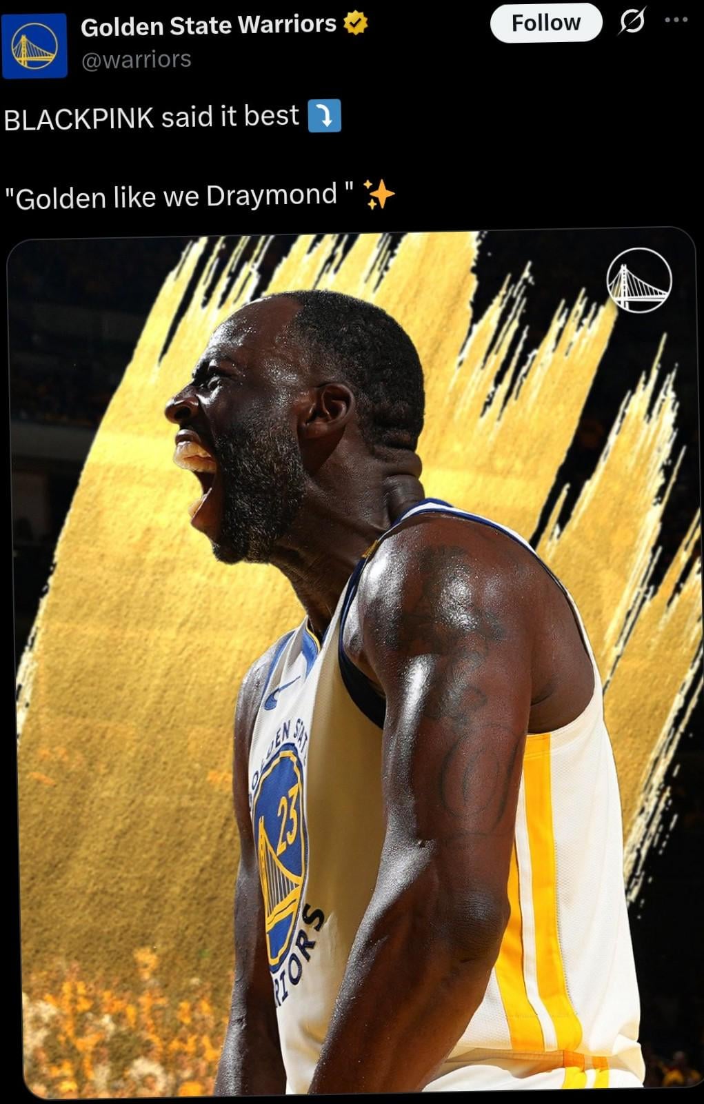 260301 Golden State warriors mentioned BLACKPINK on their twitter