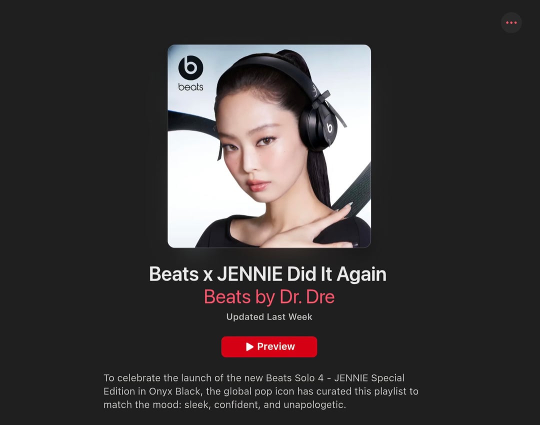 260422 Beats x JENNIE Did It Again | Apple Music Playlist