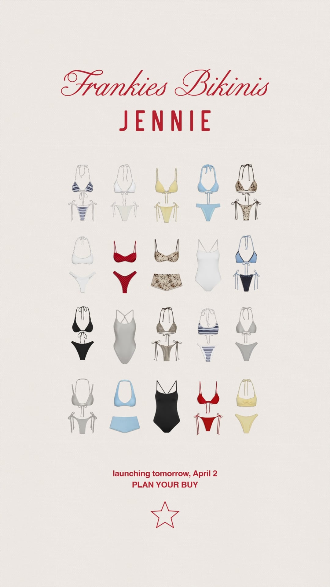 260402 Jennie x Frankies Bikinis Collection | Available on April 3rd @ 1 AM KST