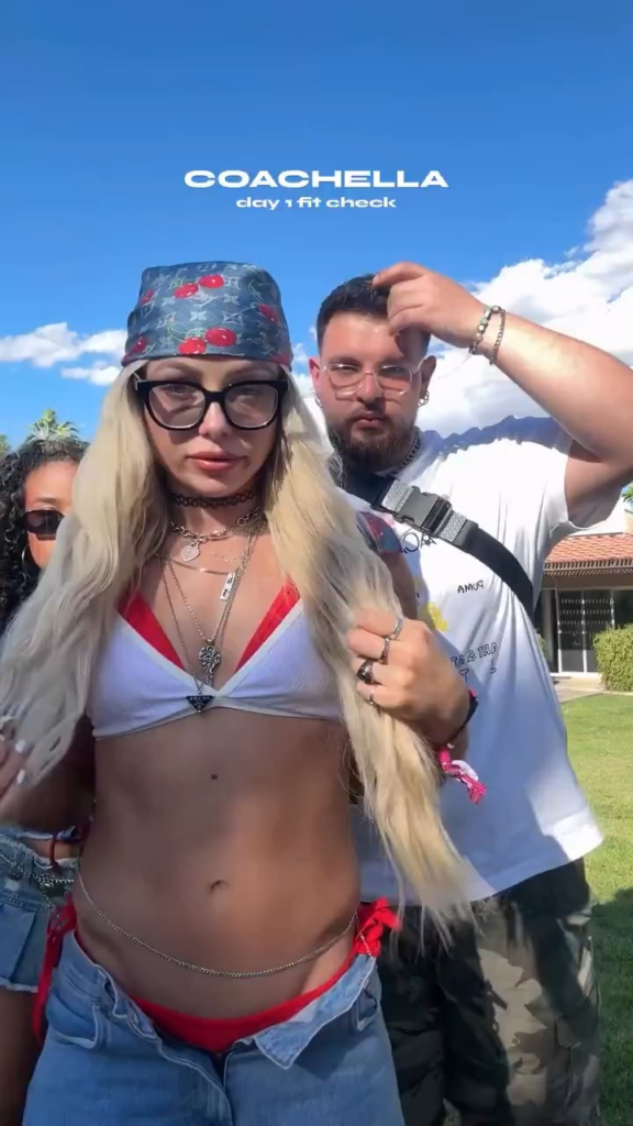 260416 Liv Morgan at Coachella with Dracula trend