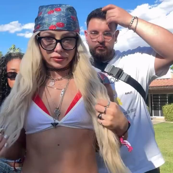 260416 Liv Morgan at Coachella with Dracula trend
