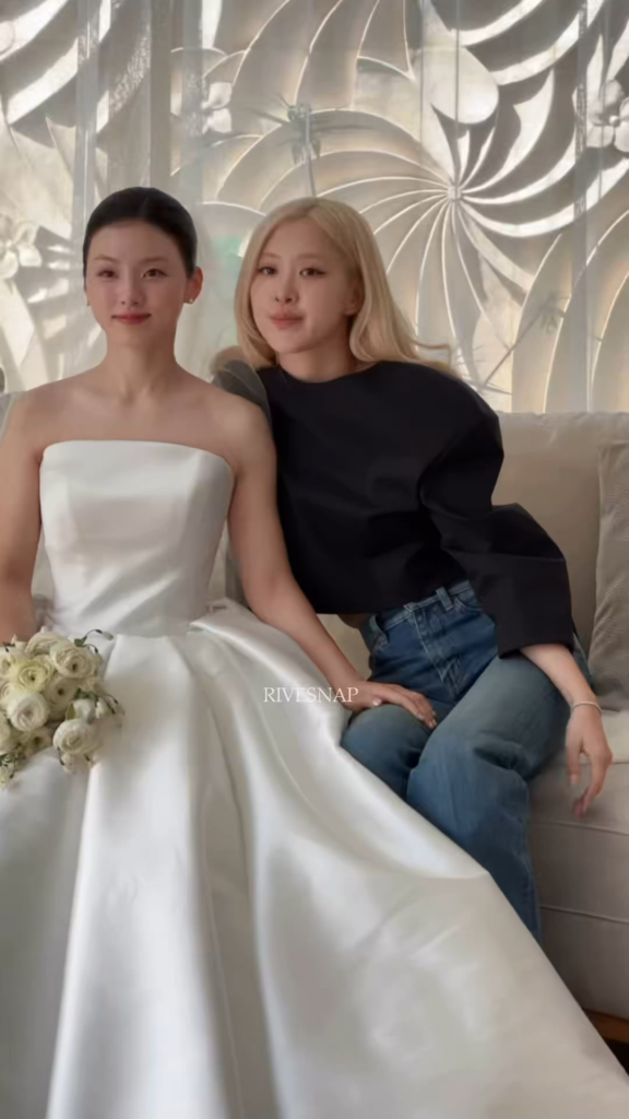Rosé attending her staff/friend’s wedding