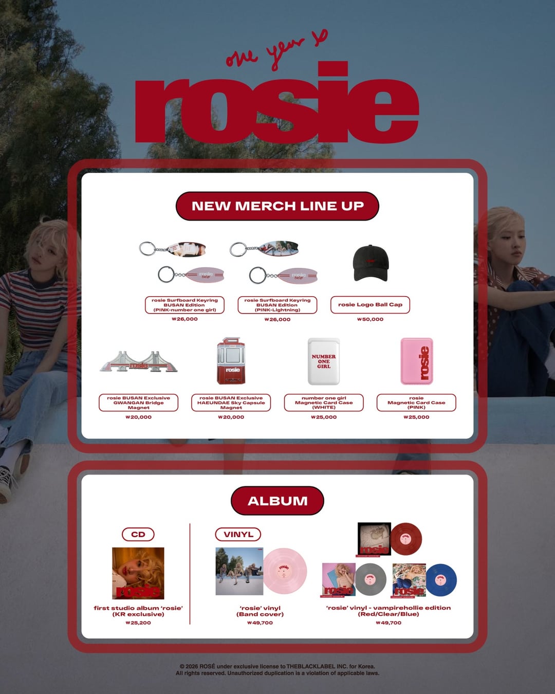 260414 ROSÉ - One Year of rosie Encore Pop-up store in BUSAN MD LIST