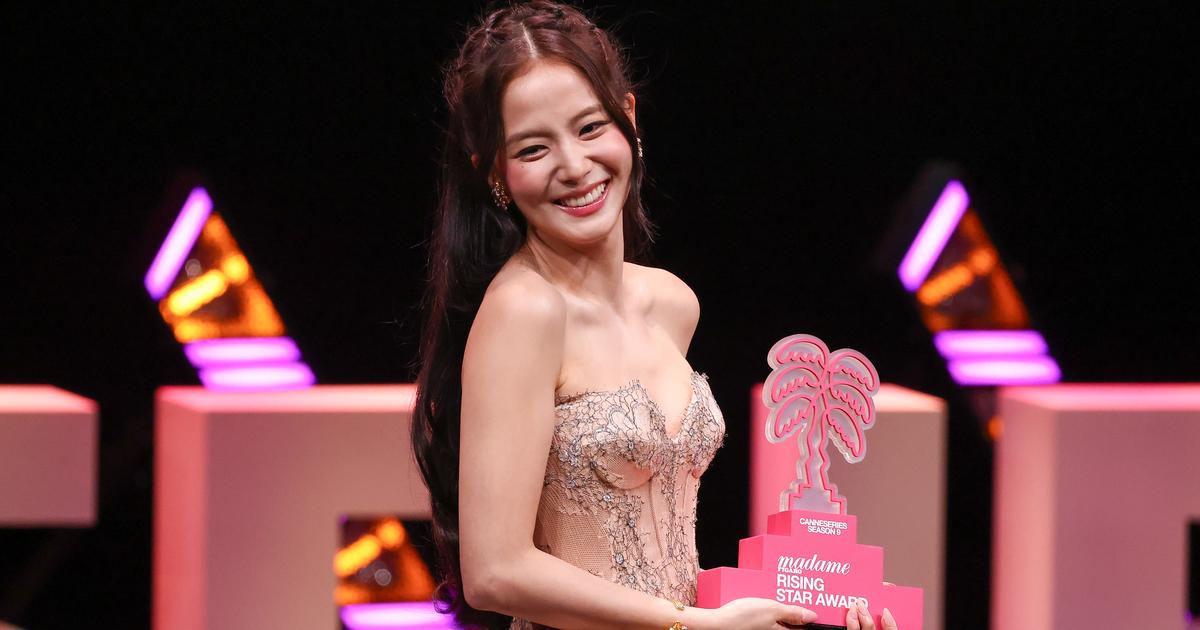 260424 Jisoo, winner of the Madame Figaro Rising Star Award at Canneseries: "This title gives me strength" | Madame Figaro