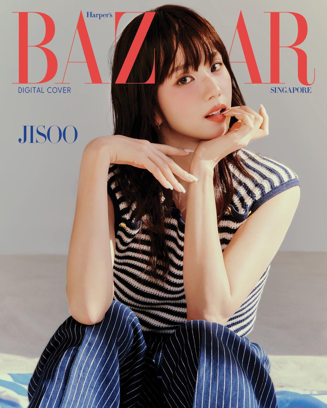 260413 Jisoo x Tommy Hilfiger for Harper's Bazaar Singapore